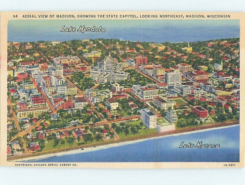 Linen AERIAL VIEW Madison Wisconsin WI AD0334