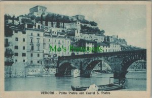 Italy Postcard - Verona - Ponte Pietro Con Costel S.Pietro   RS26048