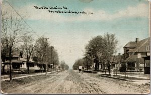 Postcard North Main Street in Kendallville, Indiana