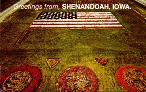 Iowa Greetings From Shenandoah American Flag At Earl May Test Gardens 1977