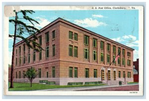 1945 US Post Office Clarksburg West Virginia WV Posted Vintage Postcard 