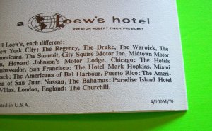 Traymore Hotel Atlantic City New Jersey Brochure Boardwalk Beach Town 1970 NJ