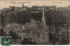 CPA Fougeres vue sur St Sulpice et Tour Horloge (1237643) 