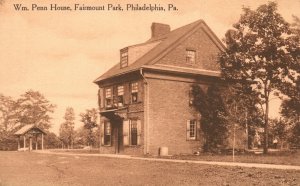 Vintage Postcard Wm. Penn House Fairmont Park Landmark Philadelphia Pennsylvania