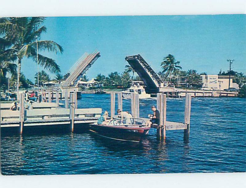 Pre-1980 OPEN DRAWBRIDGE Boca Raton Florida FL AD6425