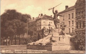 Belgium Anvers Monument Baron Dhanis et avenue d'Amérique Vintage Postcard B111