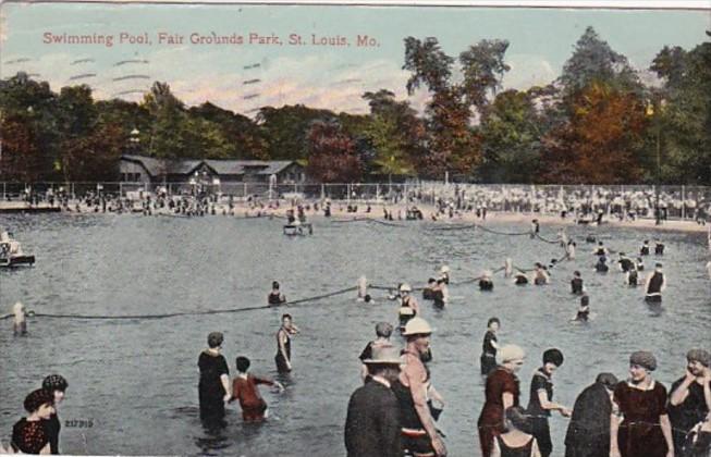 Missouri St Louis Swimming Pool Fair Grounds Park 1914