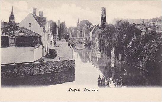 Belgium Bruges Quai Vert 1905