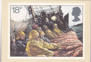 Stamps Of Great Britain Fishing Hauling Side Trawl Issued 23 September 1981