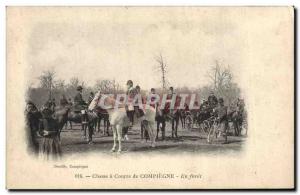 Old Postcard Hunting hounds was in Compiegne forest