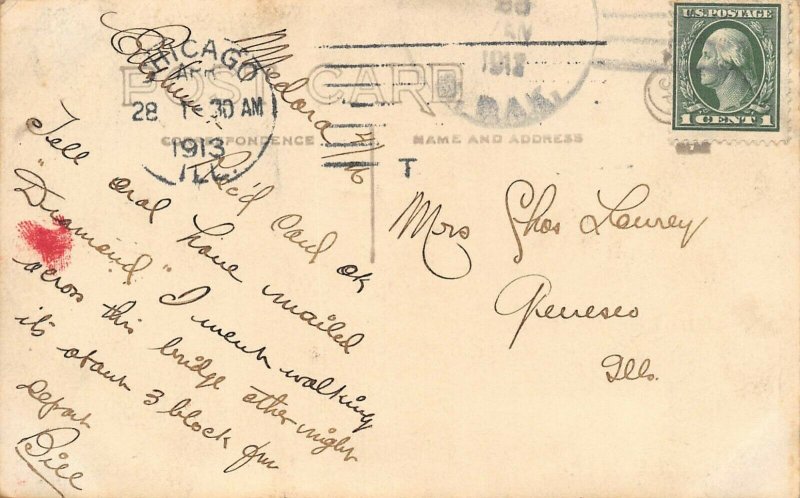 LP98   Medora Illinois RPPC Postcard Bridge