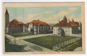 Woman's College Baltimore Maryland 1914 postcard 