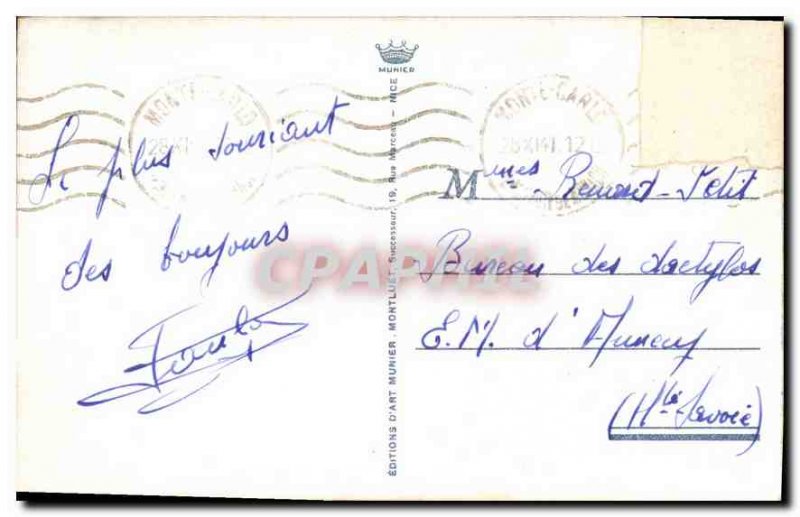 Old Postcard Monte Carlo Casino Terraces