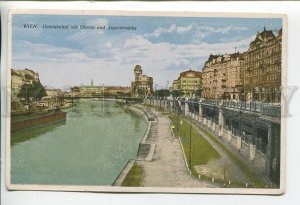 460541 Austria Vienna Danube Canal with Urtania and Aspernbruke Vintage postcard