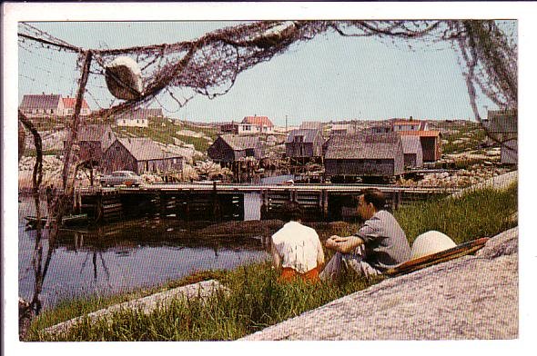 People Setting, Peggy's Cove, Nova Scotia, Canada