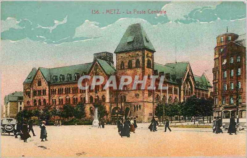 Old Postcard Metz Main Post Office