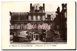 Old Postcard Parc De Fontainebleau L & # 39Escalier Fer a Cheval