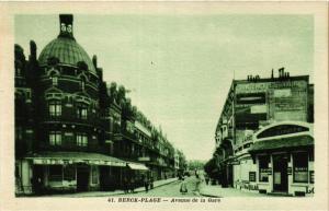 CPA BERCK-PLAGE Avenue de la Gare (413950)