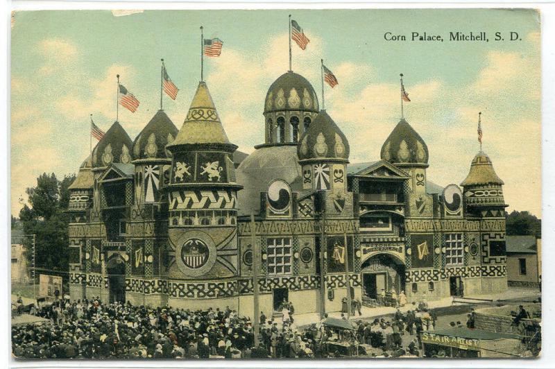 Corn Palace Mitchell South Dakota 1909 postcard 