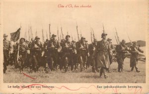 Belgian army military uniforms regiment marching formation flags