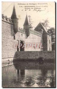 Old Postcard Bienassis Pleneuf Entree du Chateau