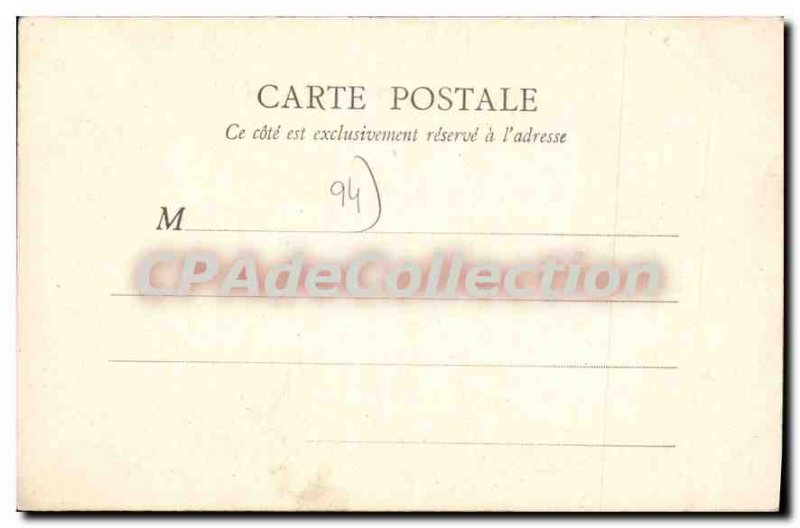 Old Postcard The tower Around Marne Champigny