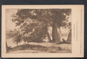 British Museum Postcard - Claude Lorrain - Woman Sitting Under Trees  T9669