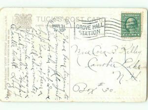 Pre-Linen easter LOTS OF CHICKS WITH CHICKEN k3077