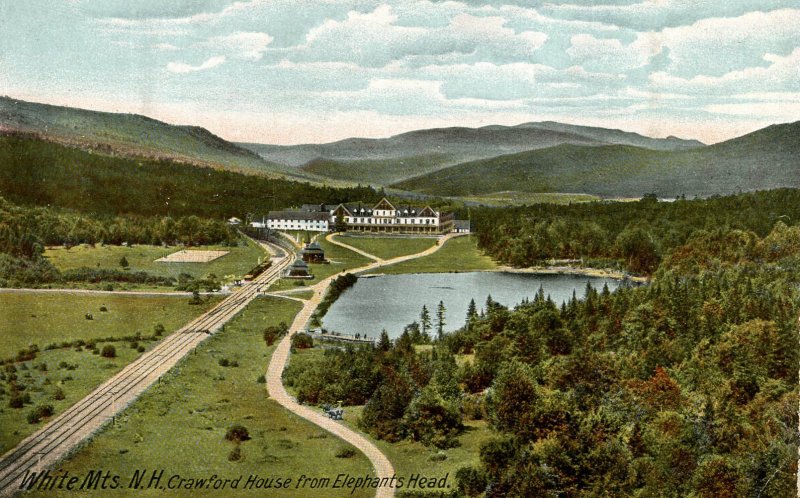 NH - Crawford Notch. Crawford House from Elephant's Head