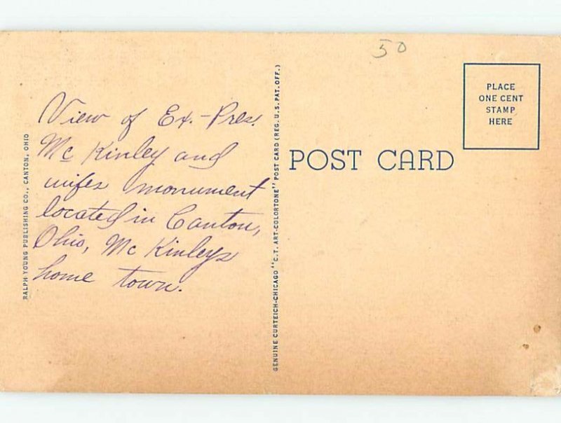 Linen AERIAL VIEW Canton Ohio OH AD0261