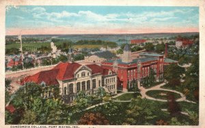 Vintage Postcard Concordia College Campus Building Fort Wayne Indiana Harry H.