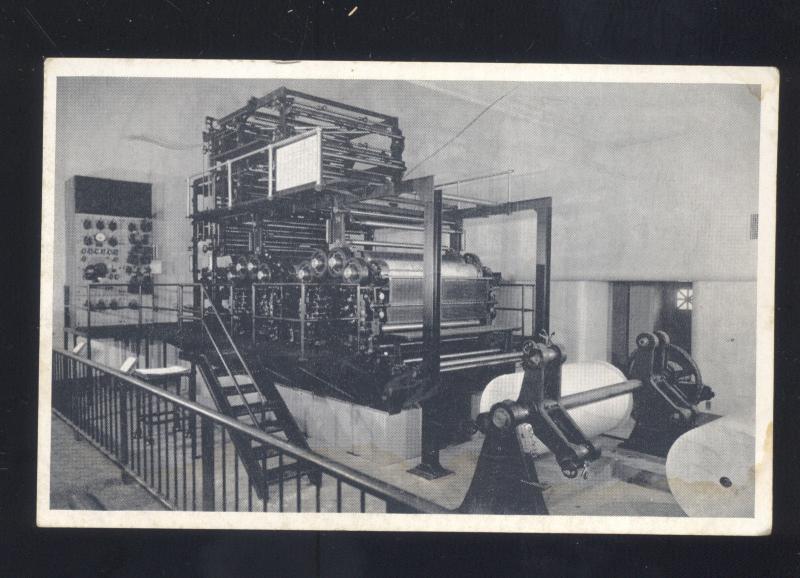 CHICAGO ILLINOIS MUSEUM OF SCIENCE & INDUSTRY NEWSPAPER PRINTING PRESS POSTCARD