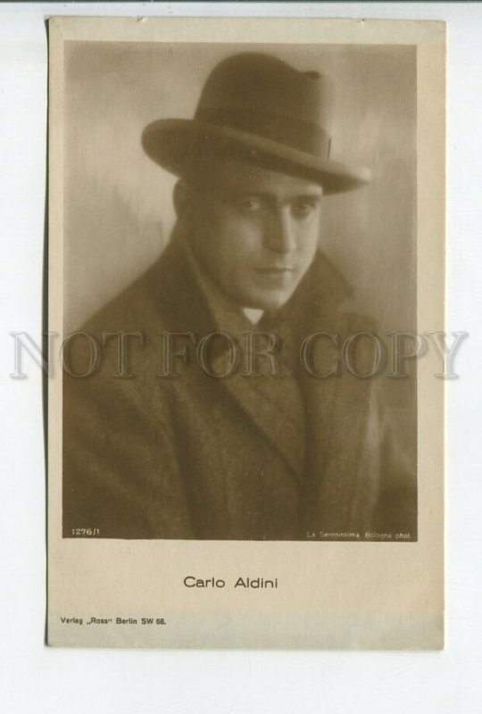 459549 Carlo ALDINI Italian FILM actor producer Vintage PHOTO postcard