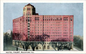 Postcard IL Rockford - Hotel Faust