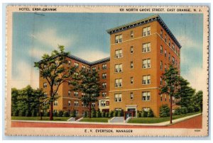 1951 Hotel East Orange North Grove Street Exterior Orange New Jersey NJ Postcard