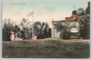 Postcard Mount Vernon Grounds Virginia VA House Trees Flag 1910s DB View