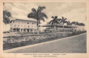 Habana Cuba Oreiental Race Track Club House and Grandstand Postcard AA9960