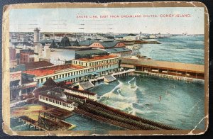 Vintage Postcard 1909 Shore Line East Dreamland Coney Island New York (NY)