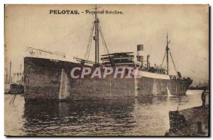 Postcard Old Ship Ship Brazilian Brazil Brazil