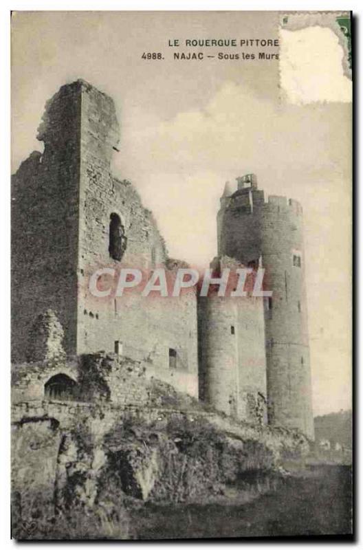 CPA Najac Sous Les murs