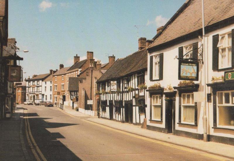 Welsh Row Greenall Whitley Pub Cheshire Cat Inn Nantwich 1980s Postcard