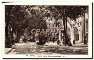 Postcard Old Nice Avenue de la Gare Our Lady Tram