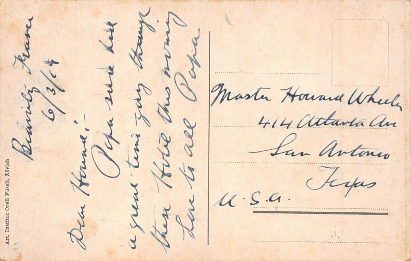 France Hotel du Palais A Biarritz vintage postcard