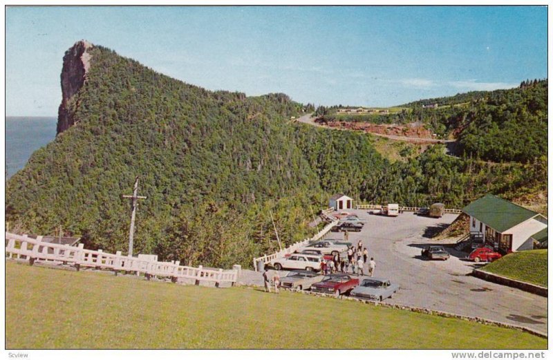 Panoramic view of Peak O'Dawn Mountain, Perce,P.Q., Canada,40-60s