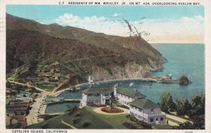 CATALINA ISLAND, California, PU-1930; Residence Of WM. Wrigley JR., On Mt. Ada