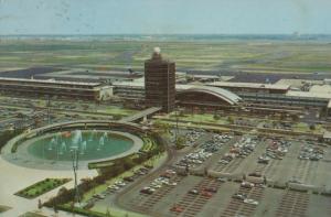 John F Kennedy Idlewild Air Terminal Airport Aerial Birds Eye 1960s Postcard