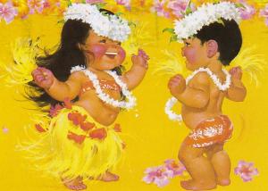 Hawaii Hawaiian Fun KIds Doing Hula 2000