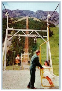 c1950's Banff Chair Lift on Mt. Norquay National Park Alberta Canada Postcard