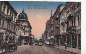 B82043 lodz ulica piotrkowska tramway chariot  poland front/back image