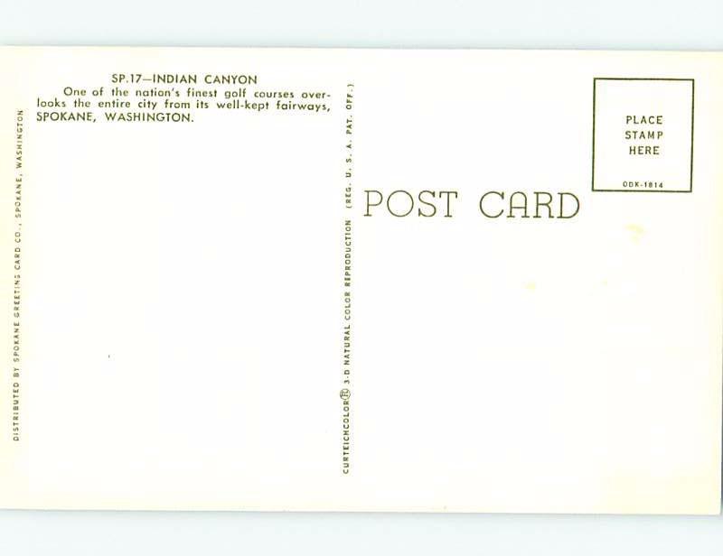 Pre-1980 GOLF COURSE Spokane Washington WA ho6791